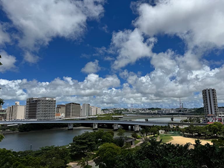 天燈山御嶽(てんとうざんうたき)から見える那覇市内