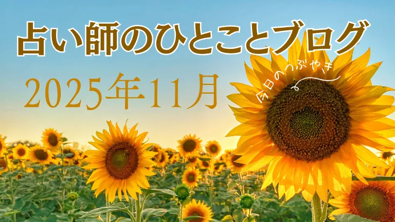 2025年11月の占い師のひとことブログ